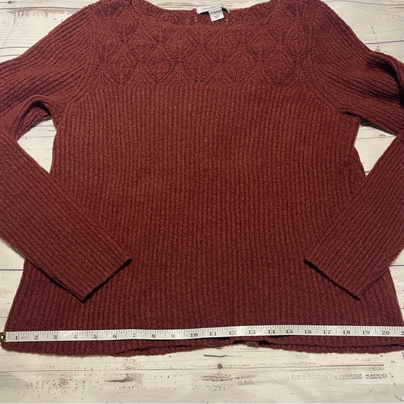 Liz Claiborne Maroon Red Sweater Size L Preowned - Picture 6 of 8